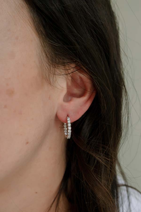 Earrings with 1.50 Carat TW of Lab Created Diamonds in 14kt White Gold
