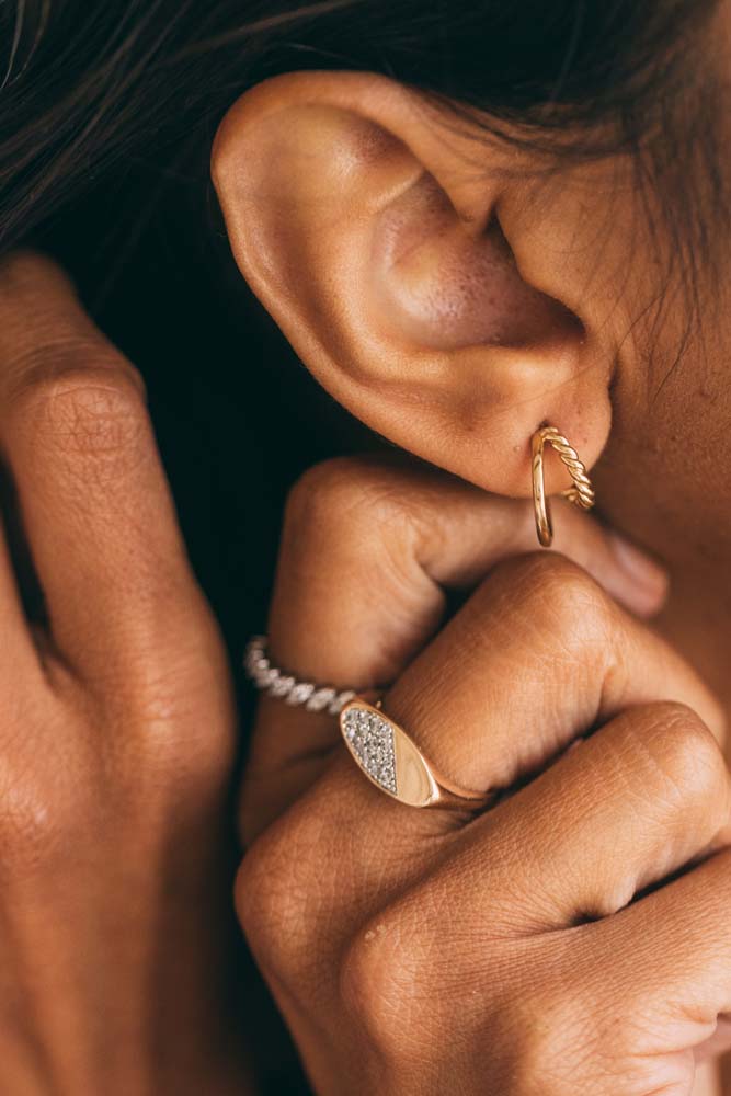 Mini Open Hoop Earrings