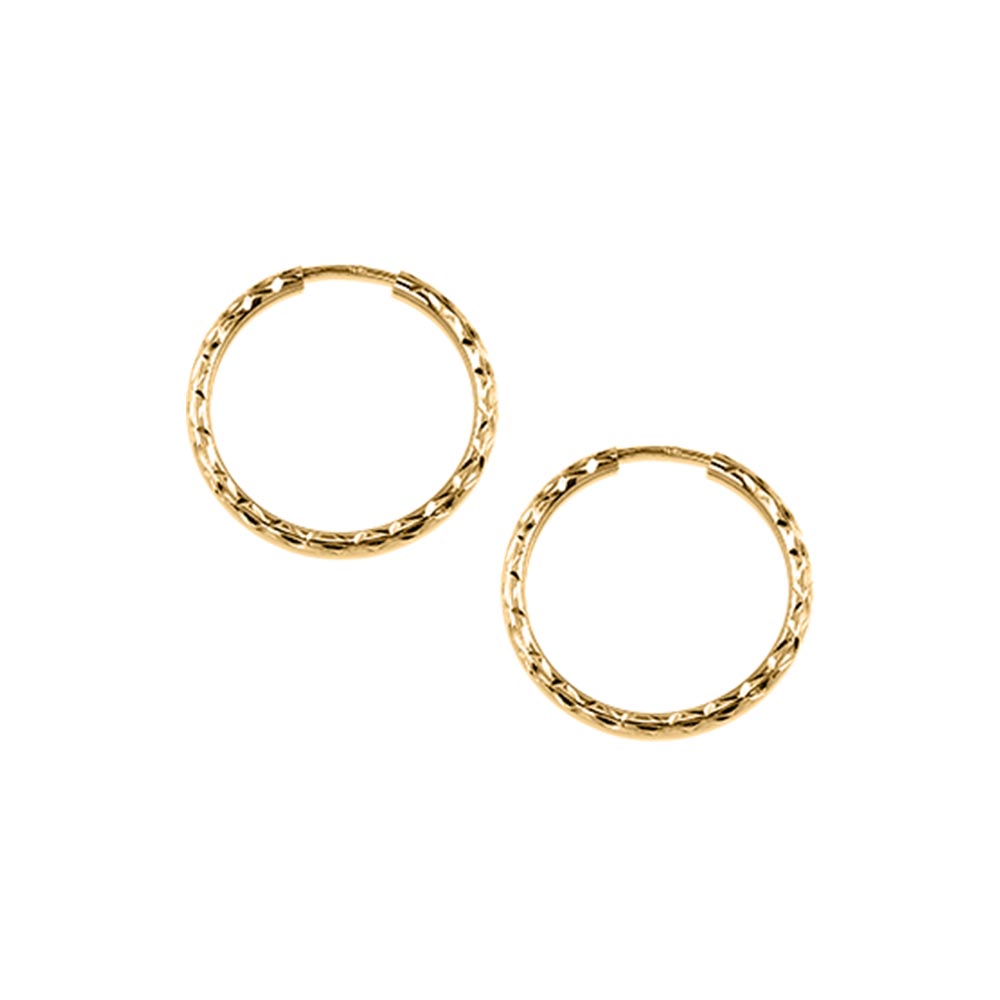 22MM Sleeper Hoop Earrings in 10kt Yellow Gold