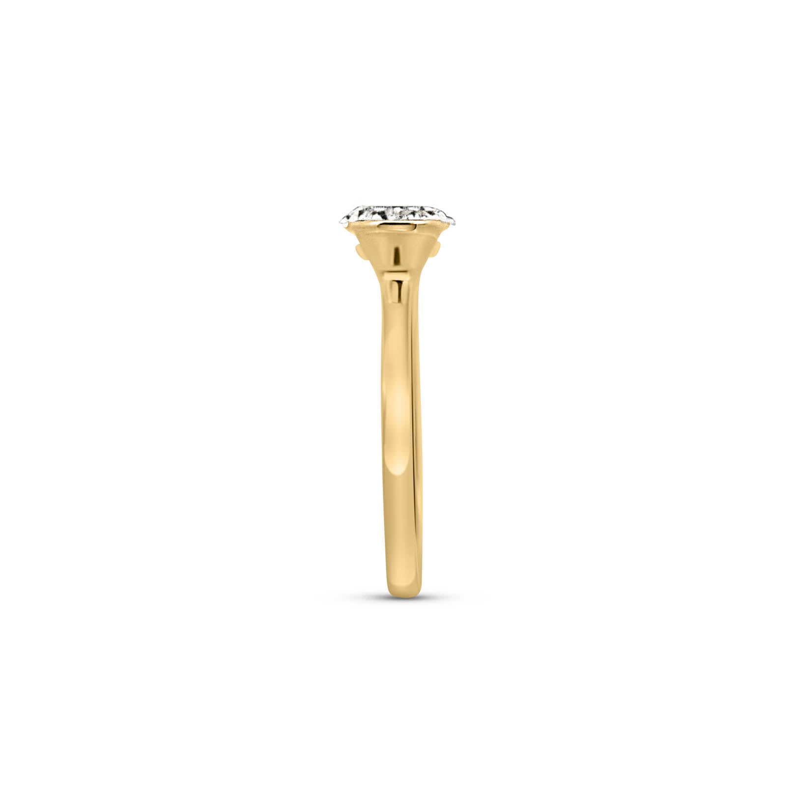 Engagement Ring with 1.50 Carat Lab-grown in 14kt Yellow Gold