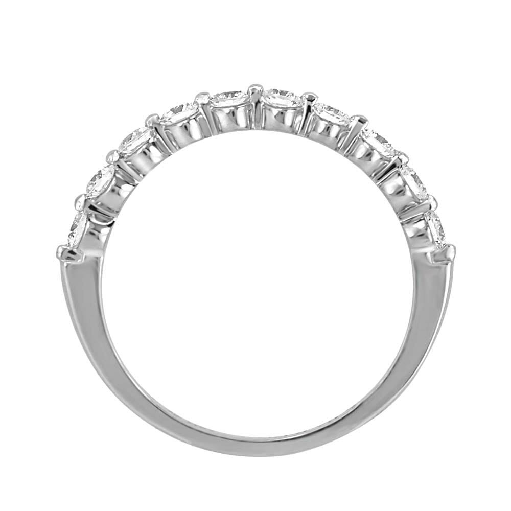 Eternal Shared Prong Wedding Band with .50 Carat Round Brilliant Diamonds in 18kt White Gold