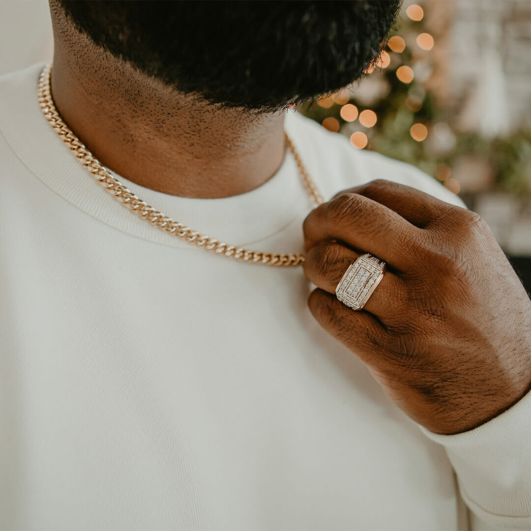 Men's Ring with 2.00 Carat TW of Diamonds in 10kt Yellow Gold