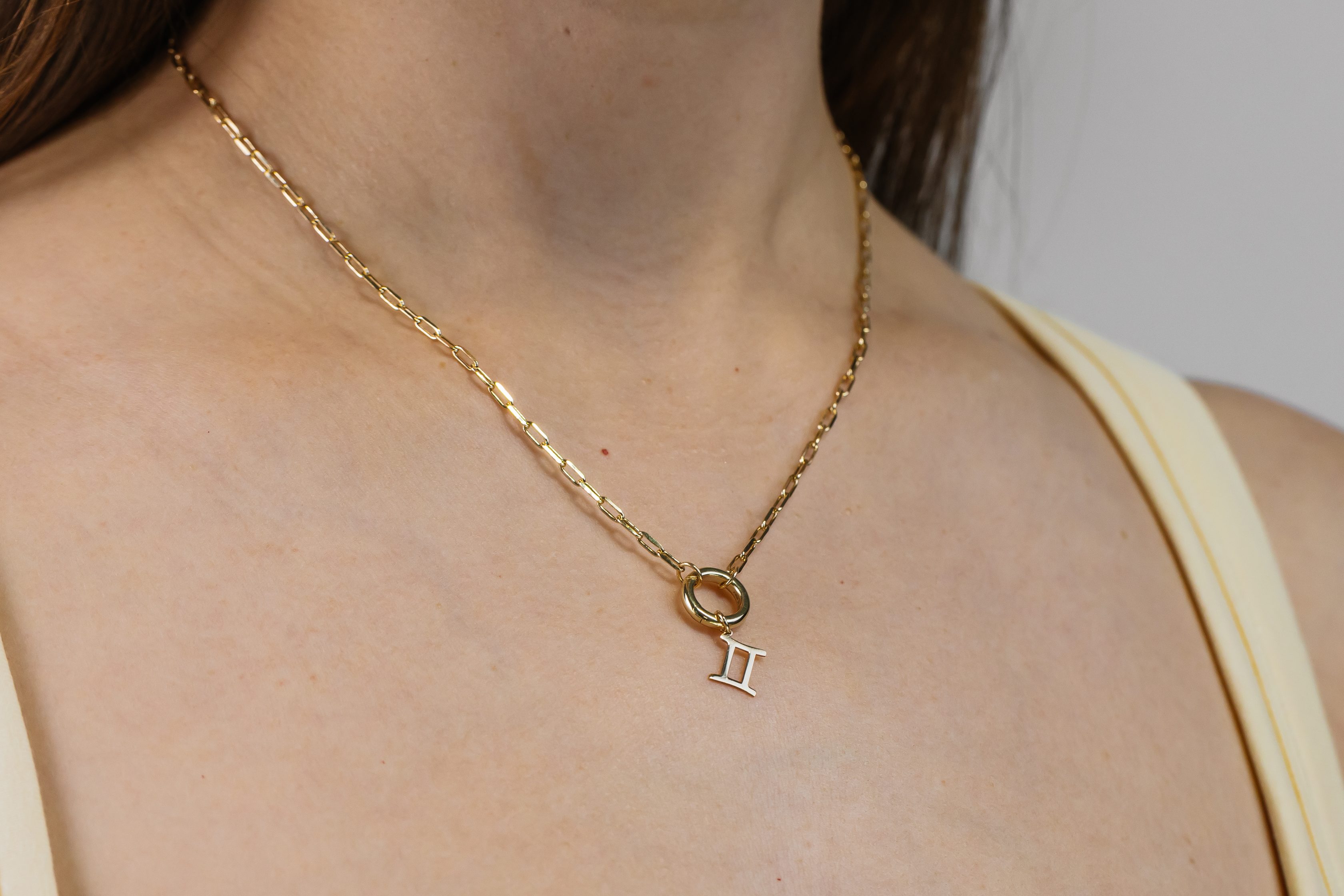 Gemini Zodiac Charm in 10kt Yellow Gold