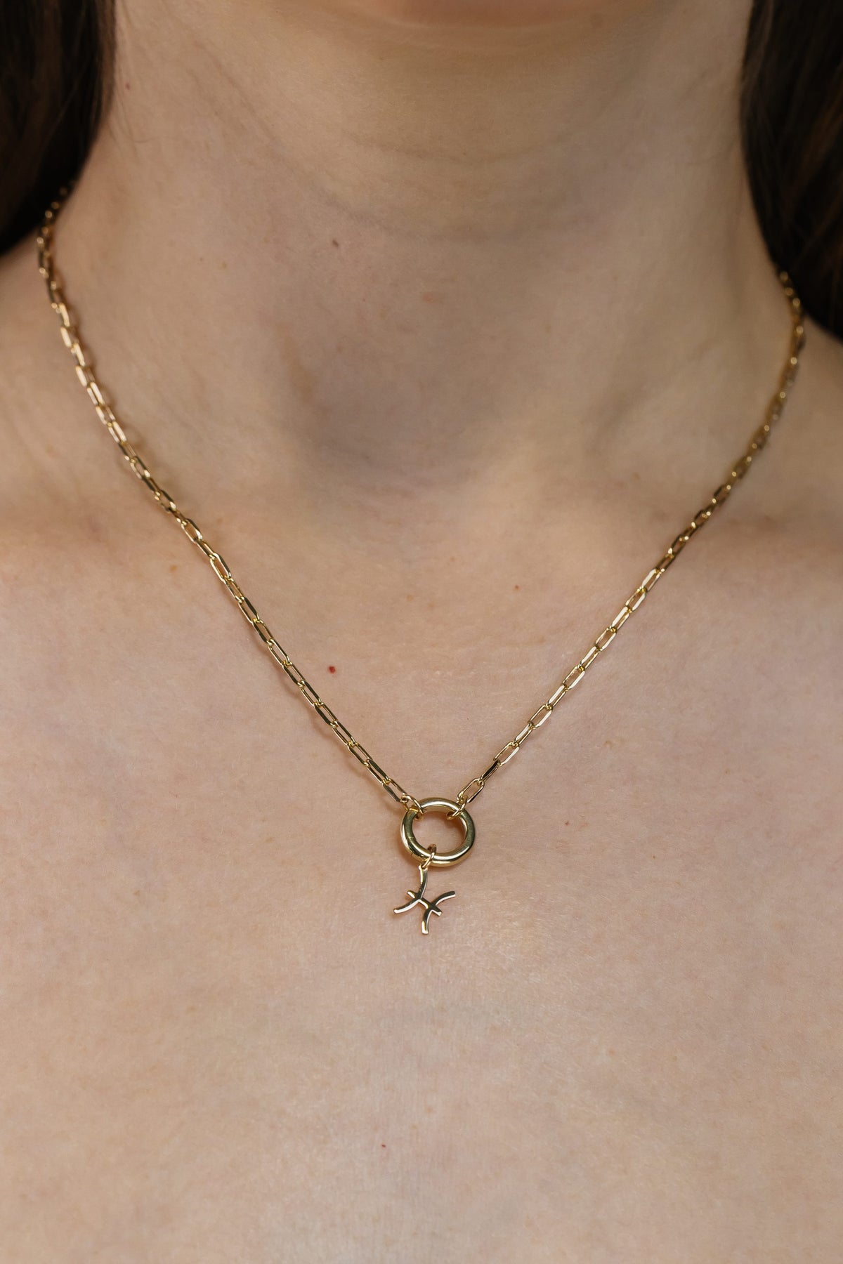 Pisces Zodiac Charm in 10kt Yellow Gold