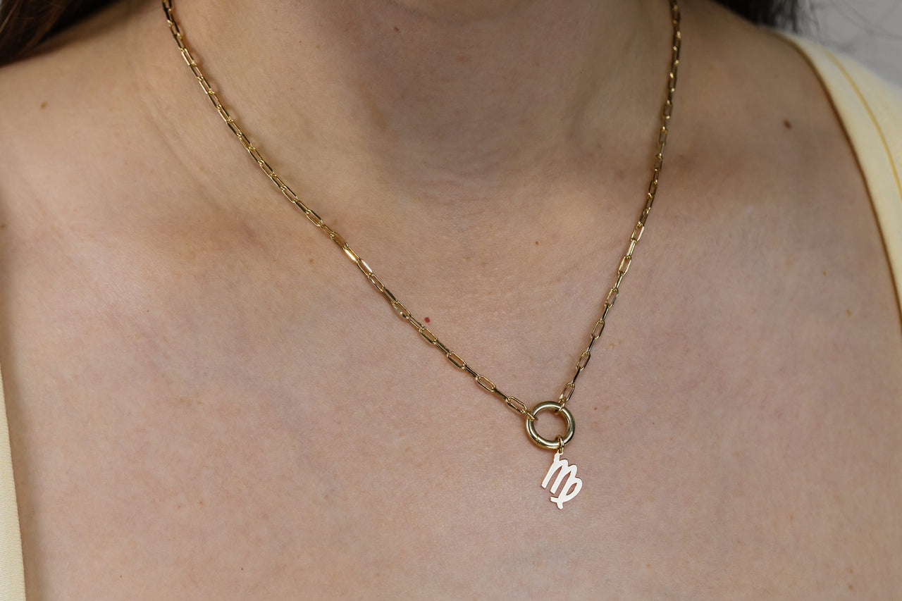 Virgo Zodiac Charm in 10kt Yellow Gold