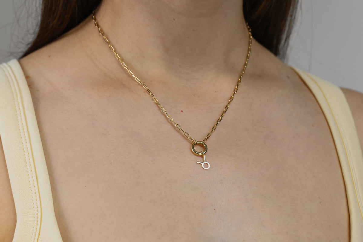 Taurus Zodiac Charm in 10kt Yellow Gold