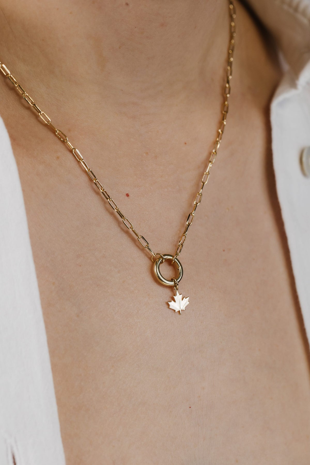 Maple Leaf Charm in 10kt Yellow Gold