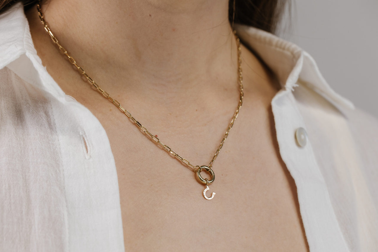 Horseshoe Charm in 10kt Yellow Gold
