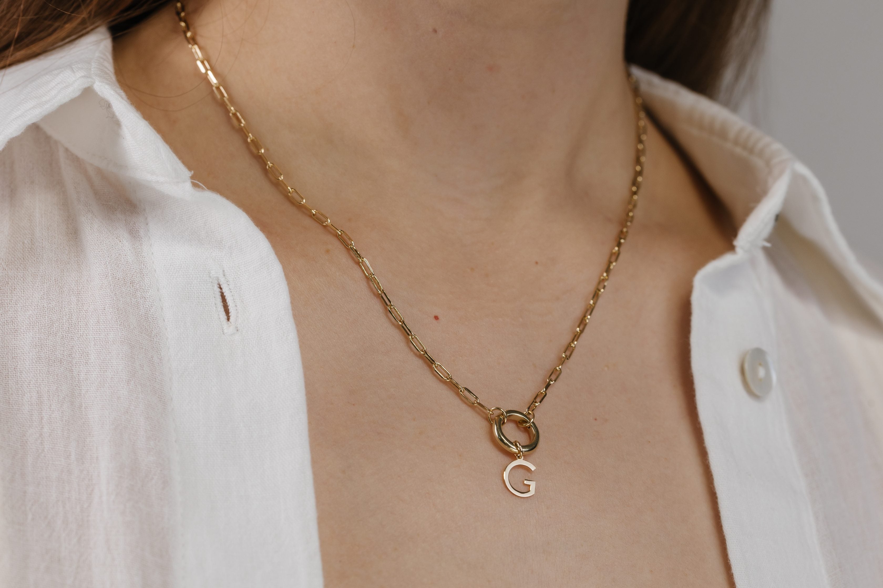 "G" Initial Charm in 10kt Yellow Gold
