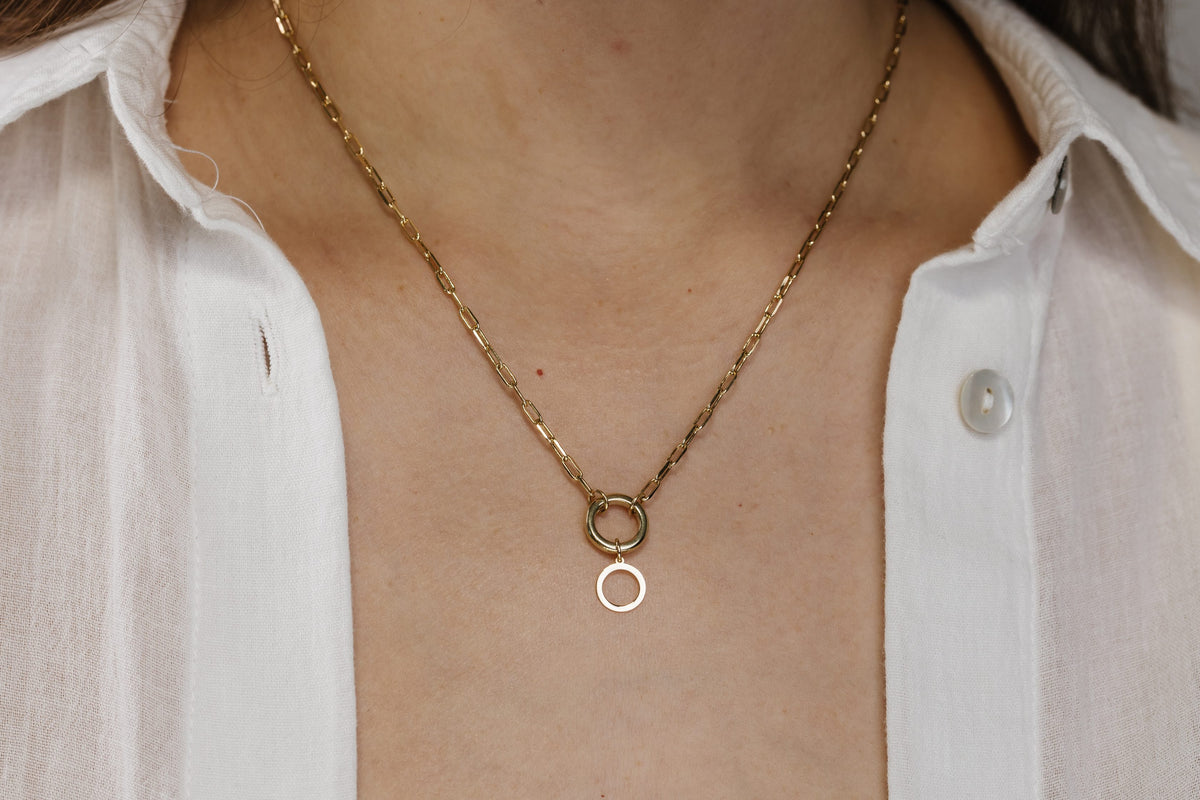 "O" Initial Charm in 10kt Yellow Gold