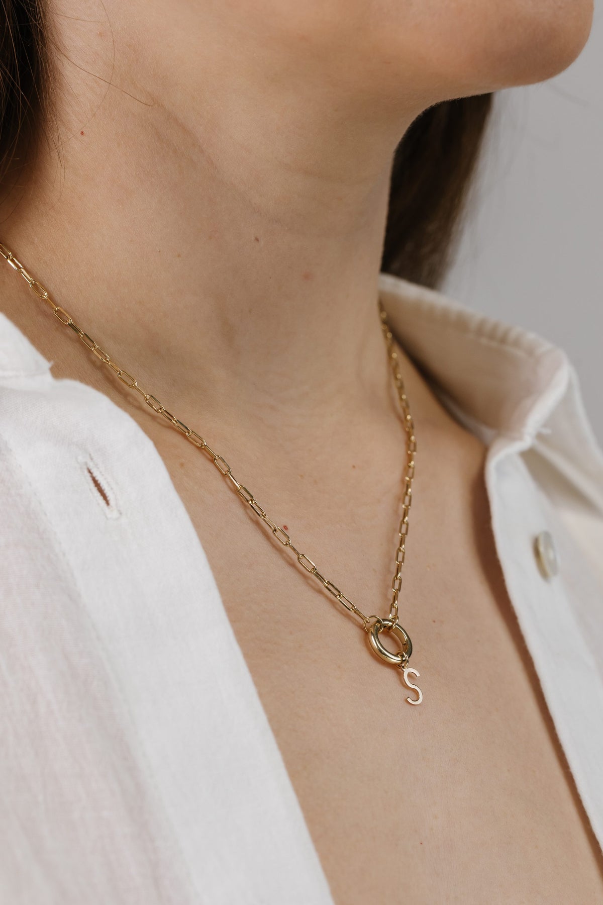 "S" Initial Charm in 10kt Yellow Gold