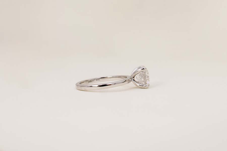 Round Brilliant Engagement Ring with 2.15 Carat TW of Lab Created Diamonds in 14kt White Gold