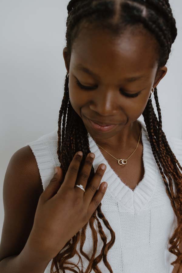 Duo Necklace in Gold Plated Sterling Silver