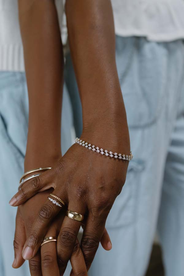Tennis Bracelet with .35 Carat TW of Diamonds in 14kt Yellow Gold