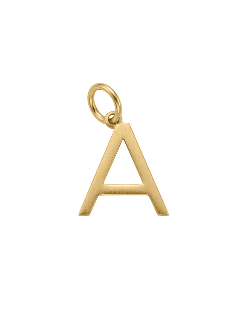 "A" Initial Charm in 10kt Yellow Gold