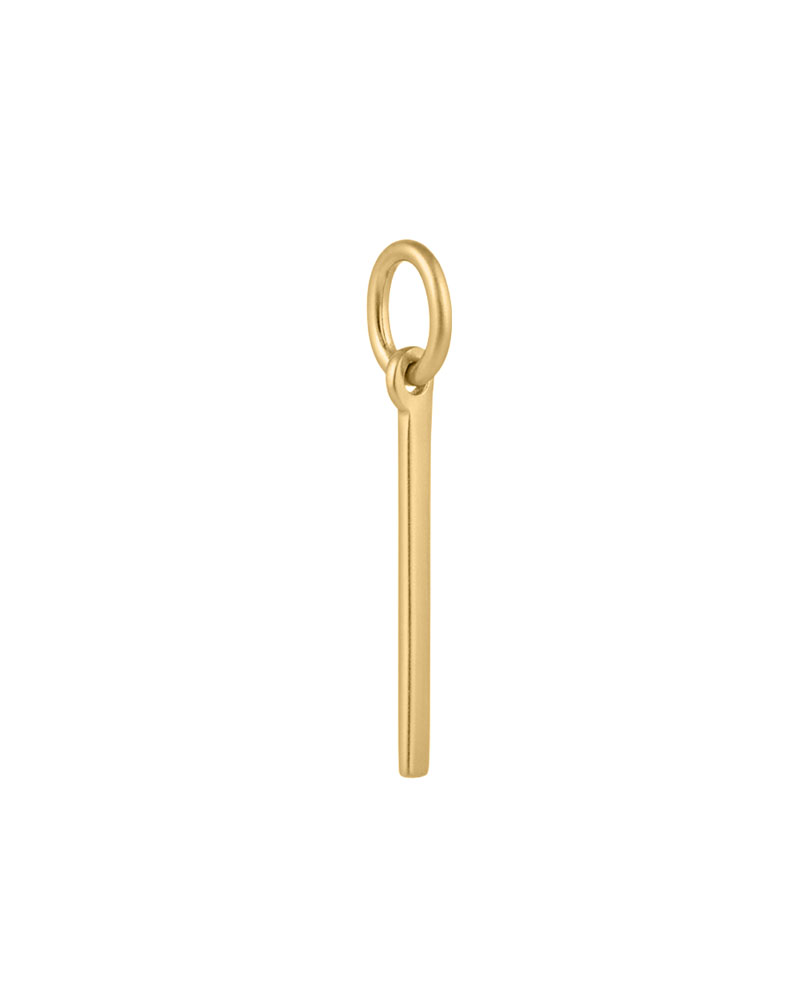 "I" Initial Charm in 10kt Yellow Gold