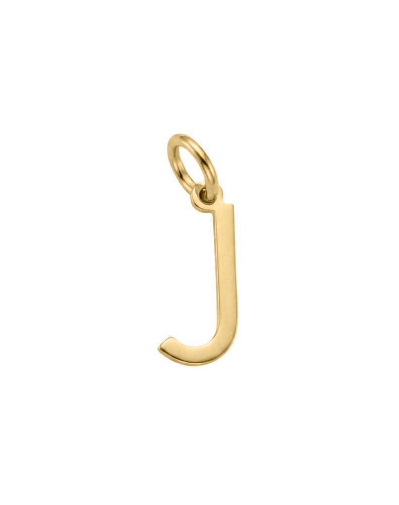 "J" Initial Charm in 10kt Yellow Gold