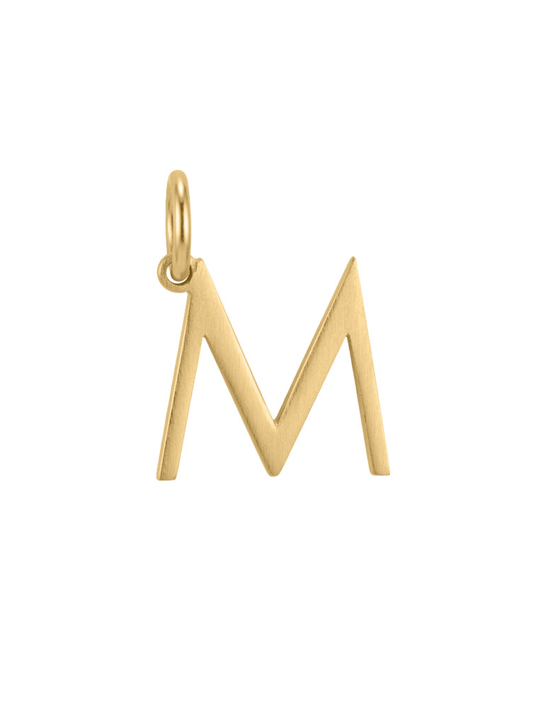 "M" Initial Charm in 10kt Yellow Gold
