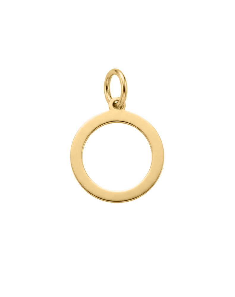 "O" Initial Charm in 10kt Yellow Gold