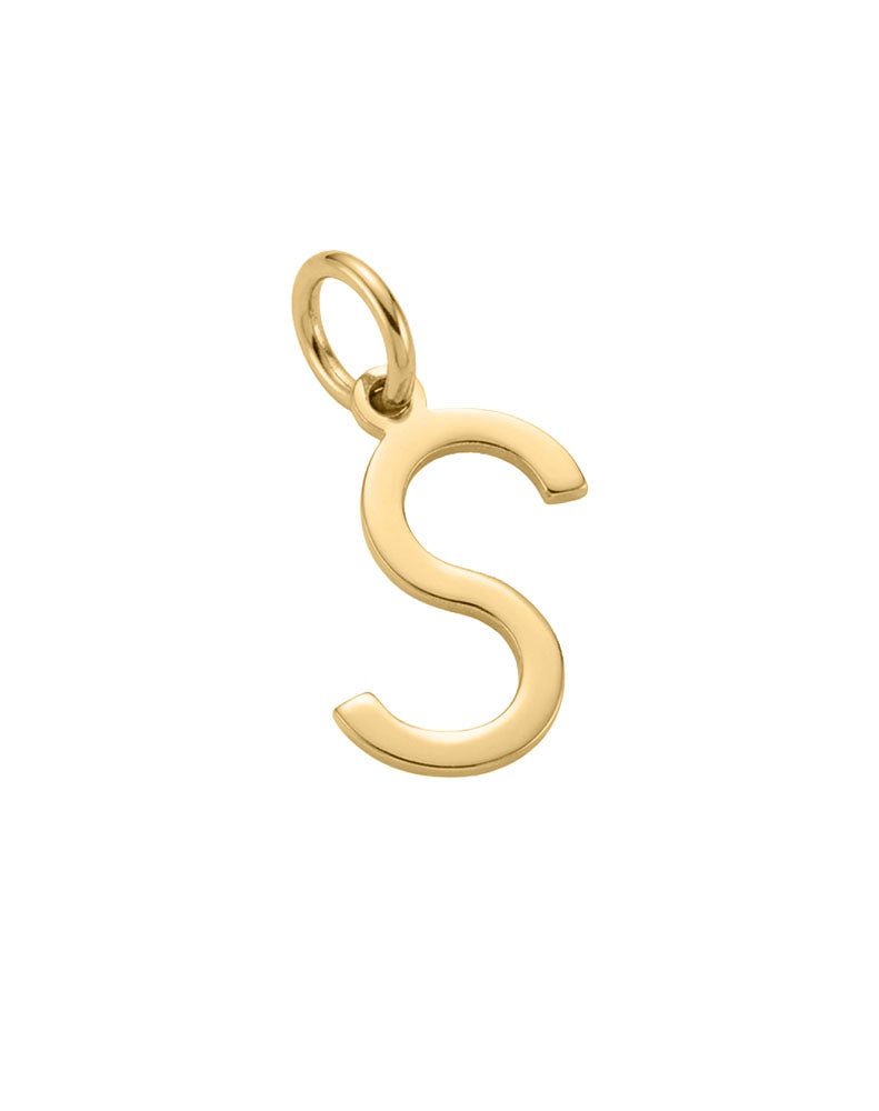 "S" Initial Charm in 10kt Yellow Gold