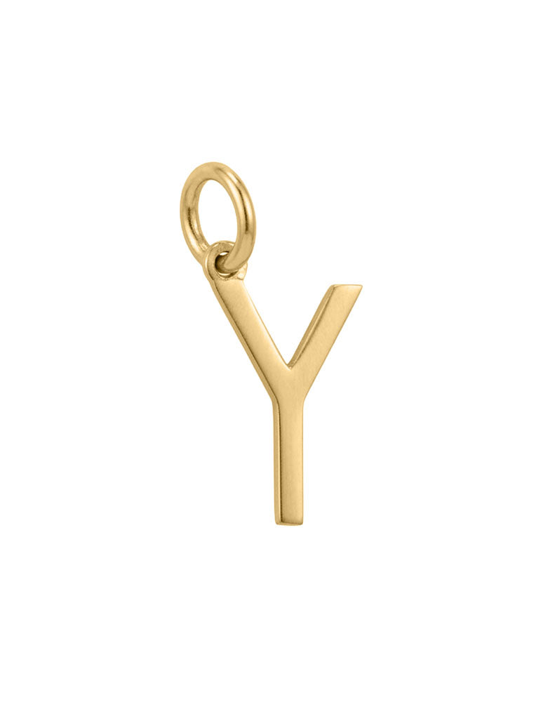 "Y" Initial Charm in 10kt Yellow Gold