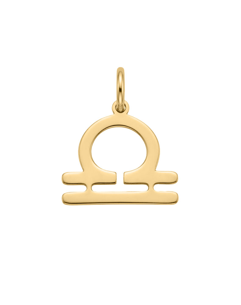 Libra Zodiac Charm in 10kt Yellow Gold