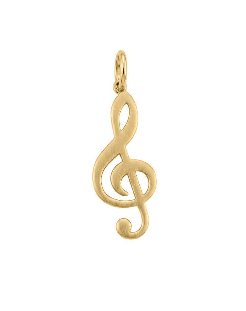 Treble Clef Charm in 10kt Yellow Gold