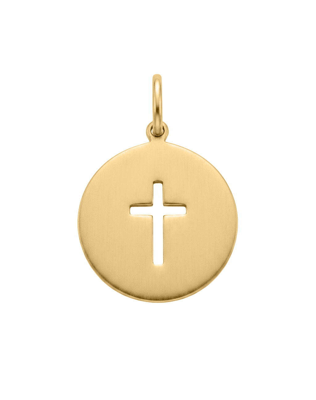 Cross Cutout Charm in 10kt Yellow Gold