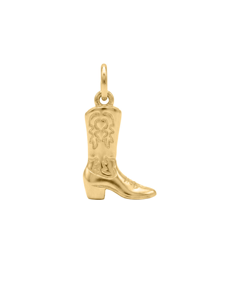 Cowboy Boot Charm in 10kt Yellow Gold