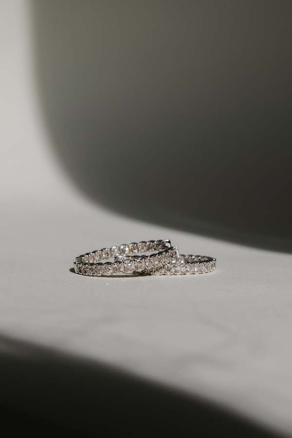 Inside Out Hoop Earrings with 1.00 Carat TW of Diamonds in 10kt White Gold