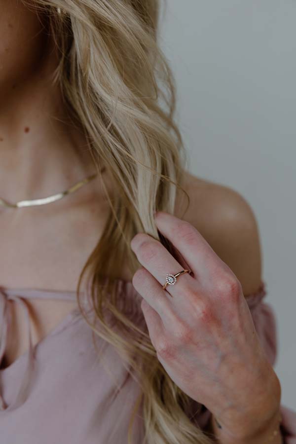 Ring with .10 Carat TW of Diamonds in 10kt Rose Gold