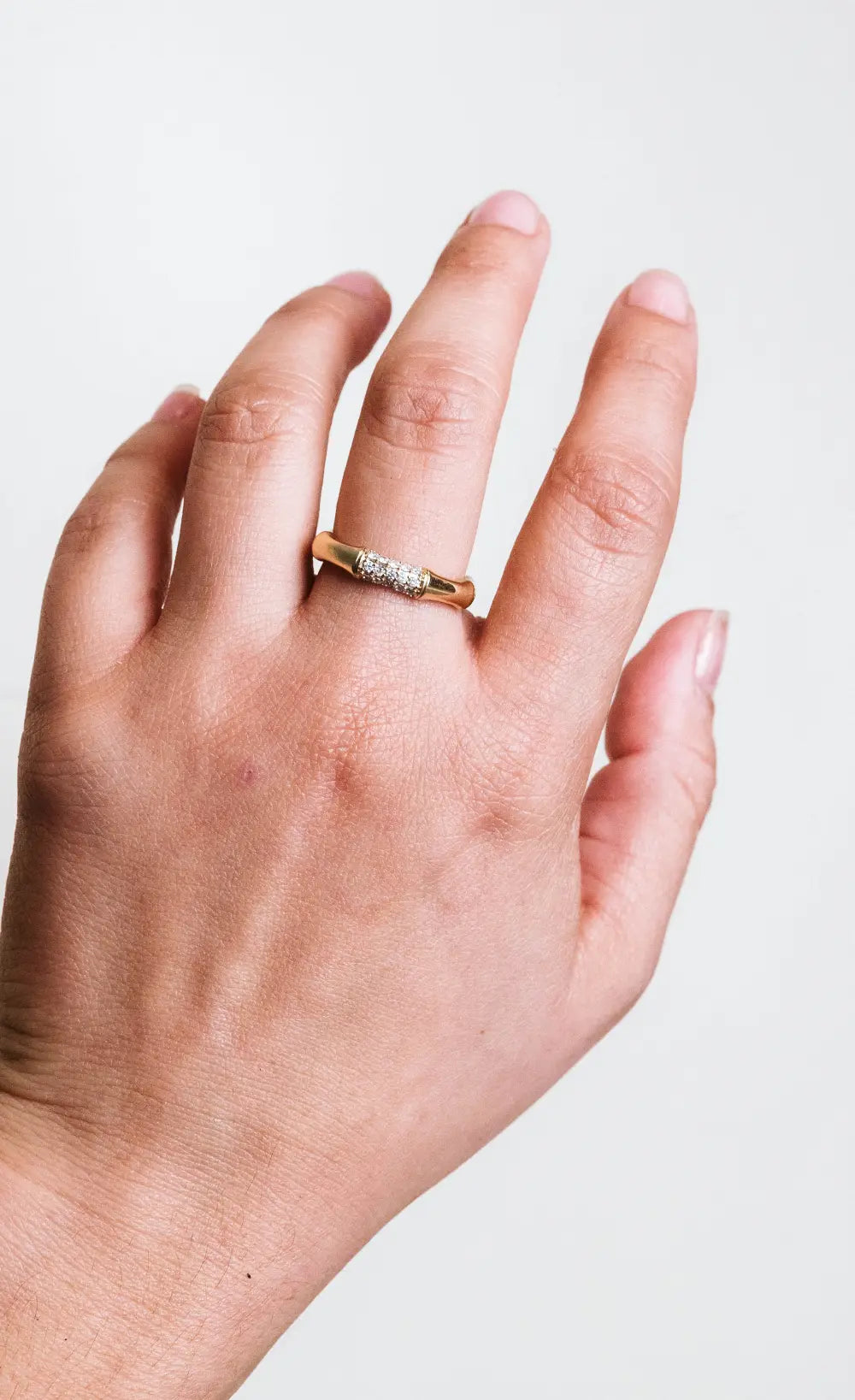 Pavé Interval Ring with .16 Carat TW of Diamonds in 10KT Yellow Gold