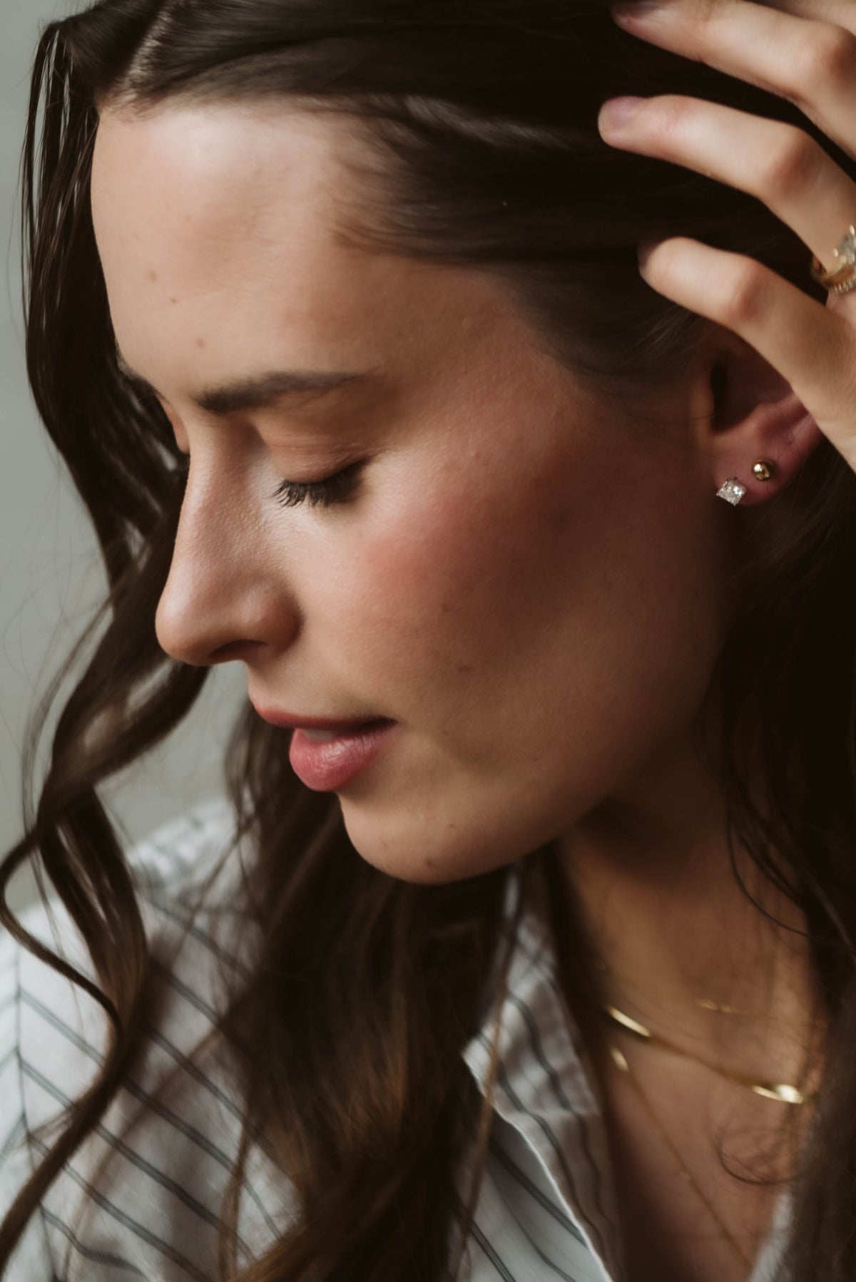 Princess Cut Earrings with 1.25 Carat TW of Lab Created Diamonds in 14kt White Gold