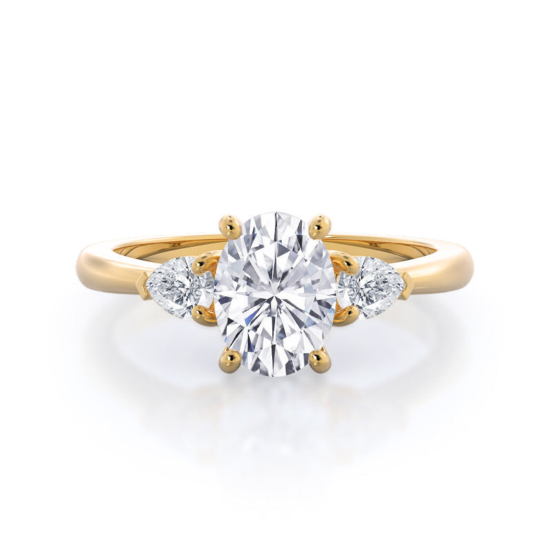 Three Stone Lab Created Diamond Engagement Ring