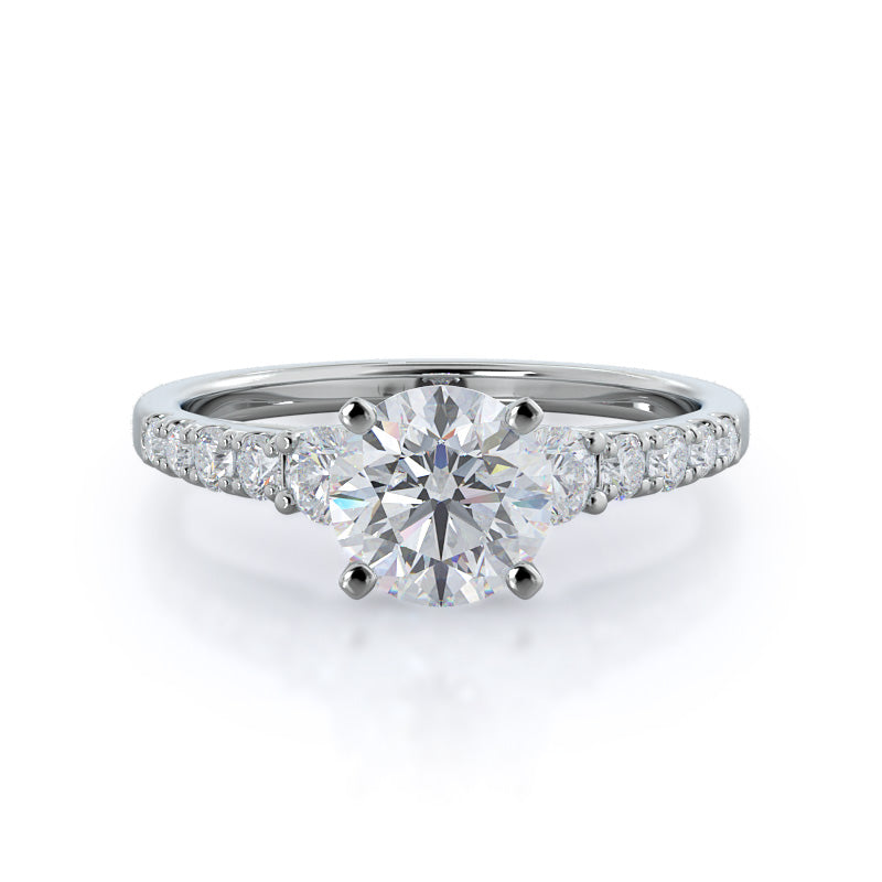 Regalia Pave Lab Created Diamond Engagement Ring