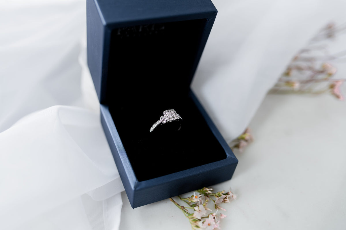 Engagement Ring with .25 Carat TW of Diamonds in 10kt White Gold