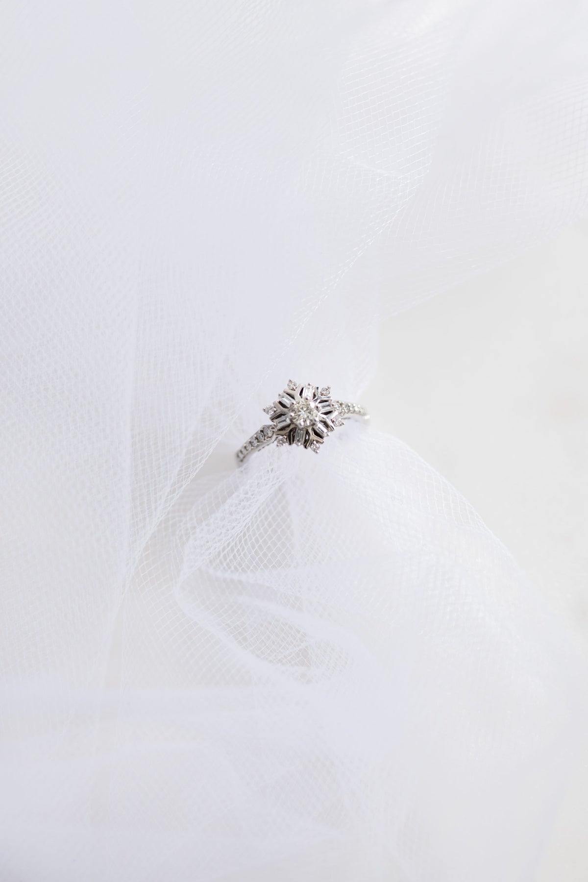 Enchanted Disney Elsa Engagement Ring with .63 Carat TW of Diamonds in 14kt White Gold