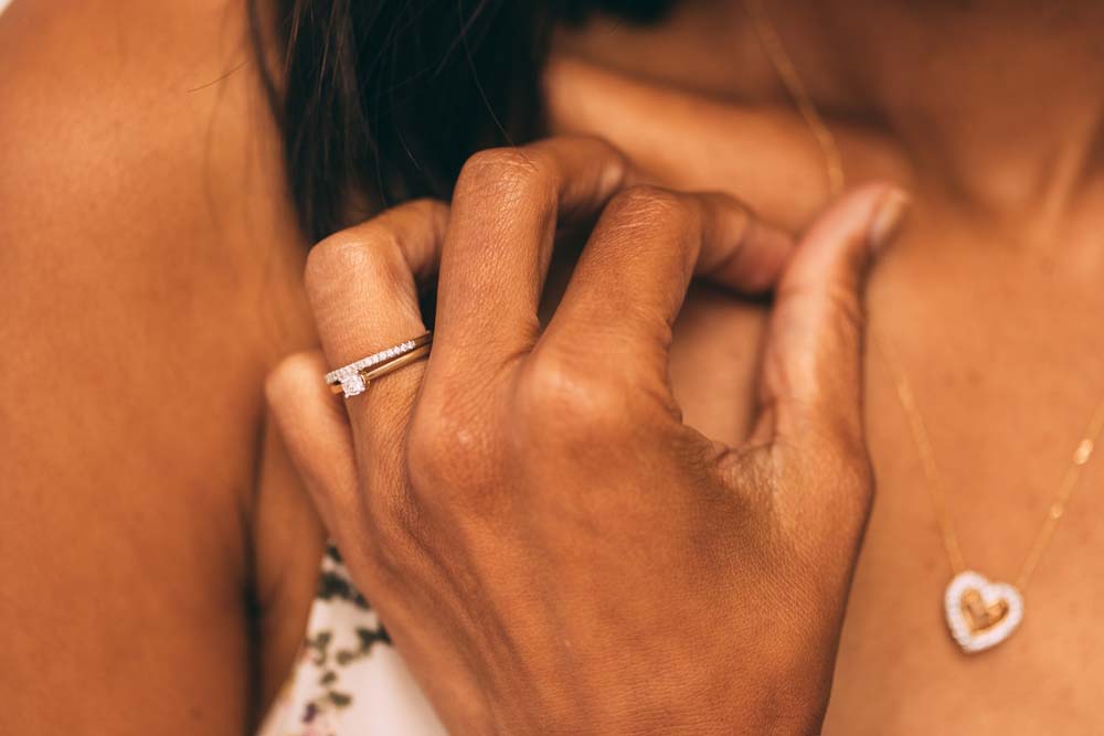 Engagement Diamond Ring Set