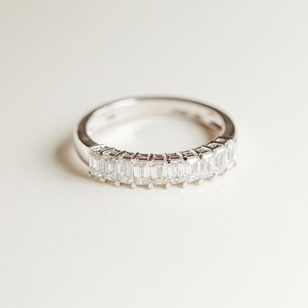 Wedding Band with 1.00 Carat TW of Lab Created Diamonds in 14kt White Gold