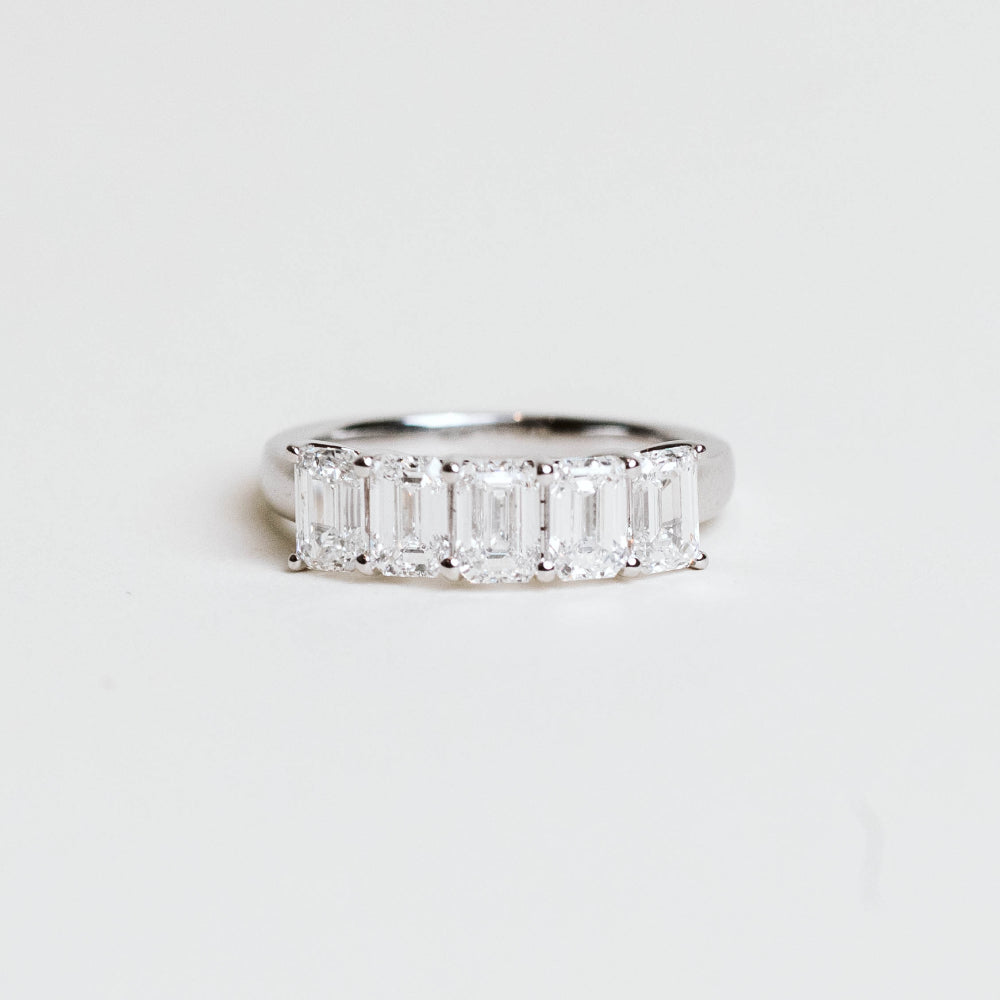 Emerald Cut Ring with 2.00 Carat TW of Lab Created Diamonds in 10KT White Gold