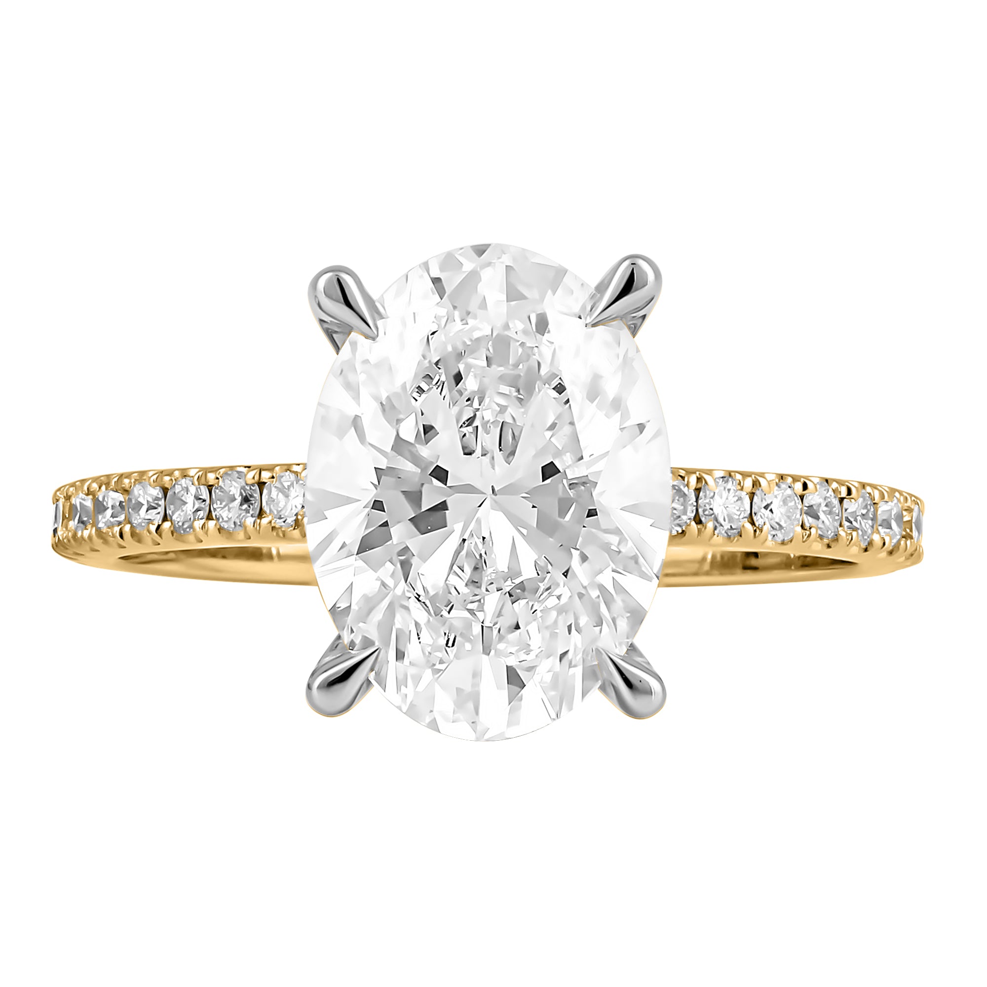 Reverie Engagement Ring with 3.40 Carat TW of Lab Created Diamonds in 14kt Yellow Gold