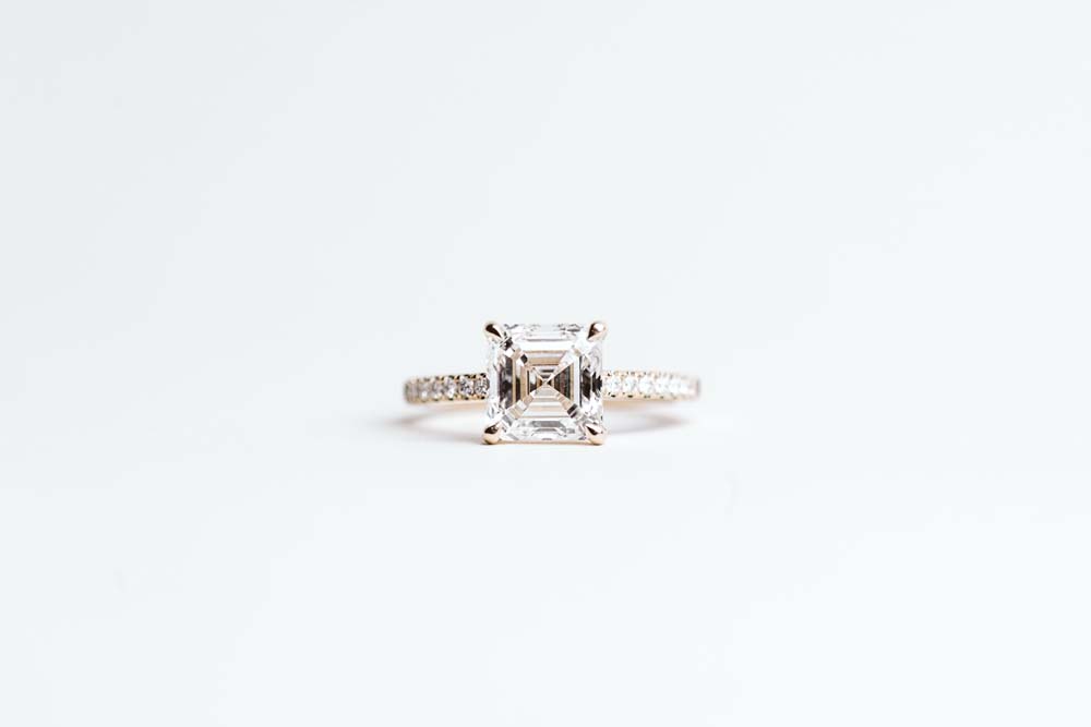 Square Emerald Cut Engagement Ring RIN-LER-0485
