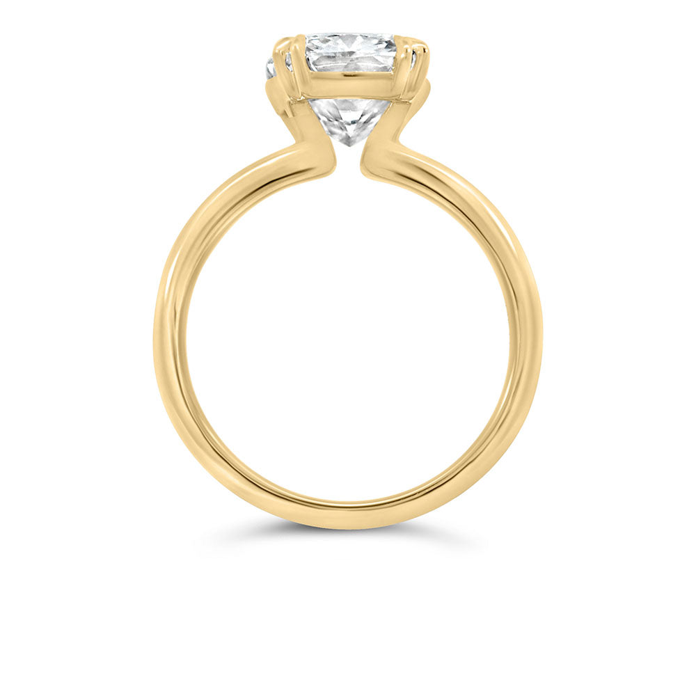 Cushion Cut Engagement Ring with 4.00 Carat TW Lab-grown Diamond in 14kt Yellow Gold