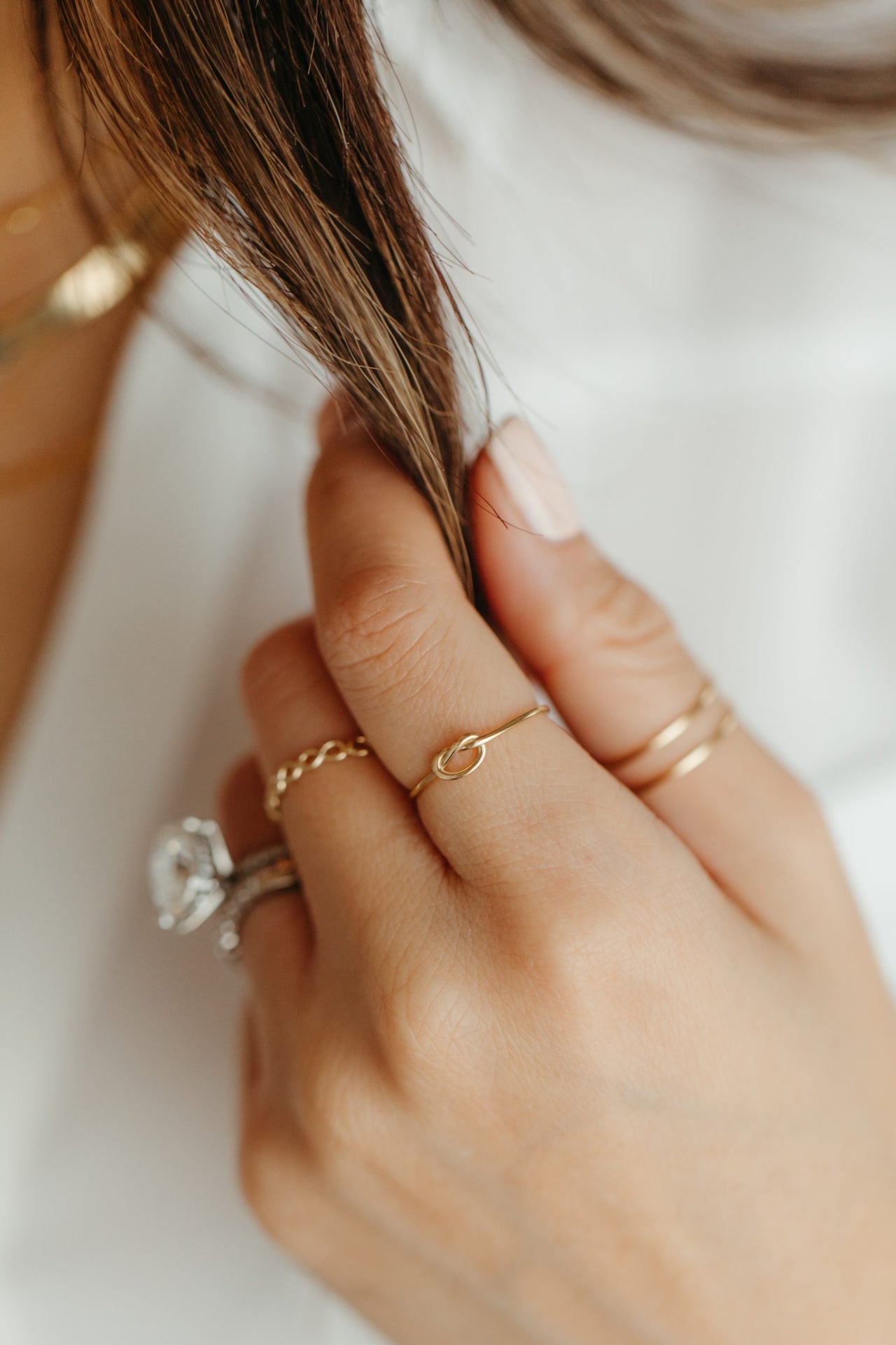 Everyday Stacking Love Knot Ring