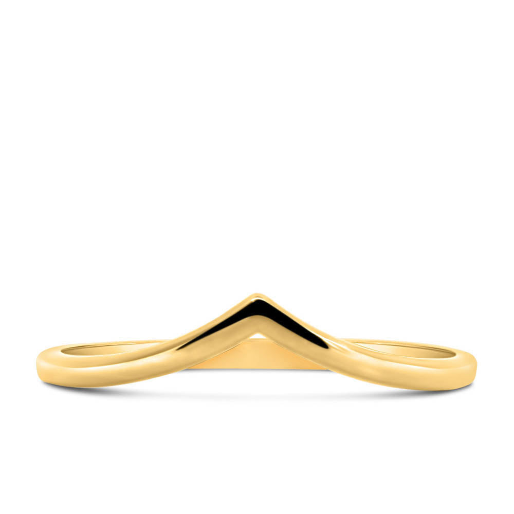 Stackable Chevron Ring in 10kt Yellow Gold
