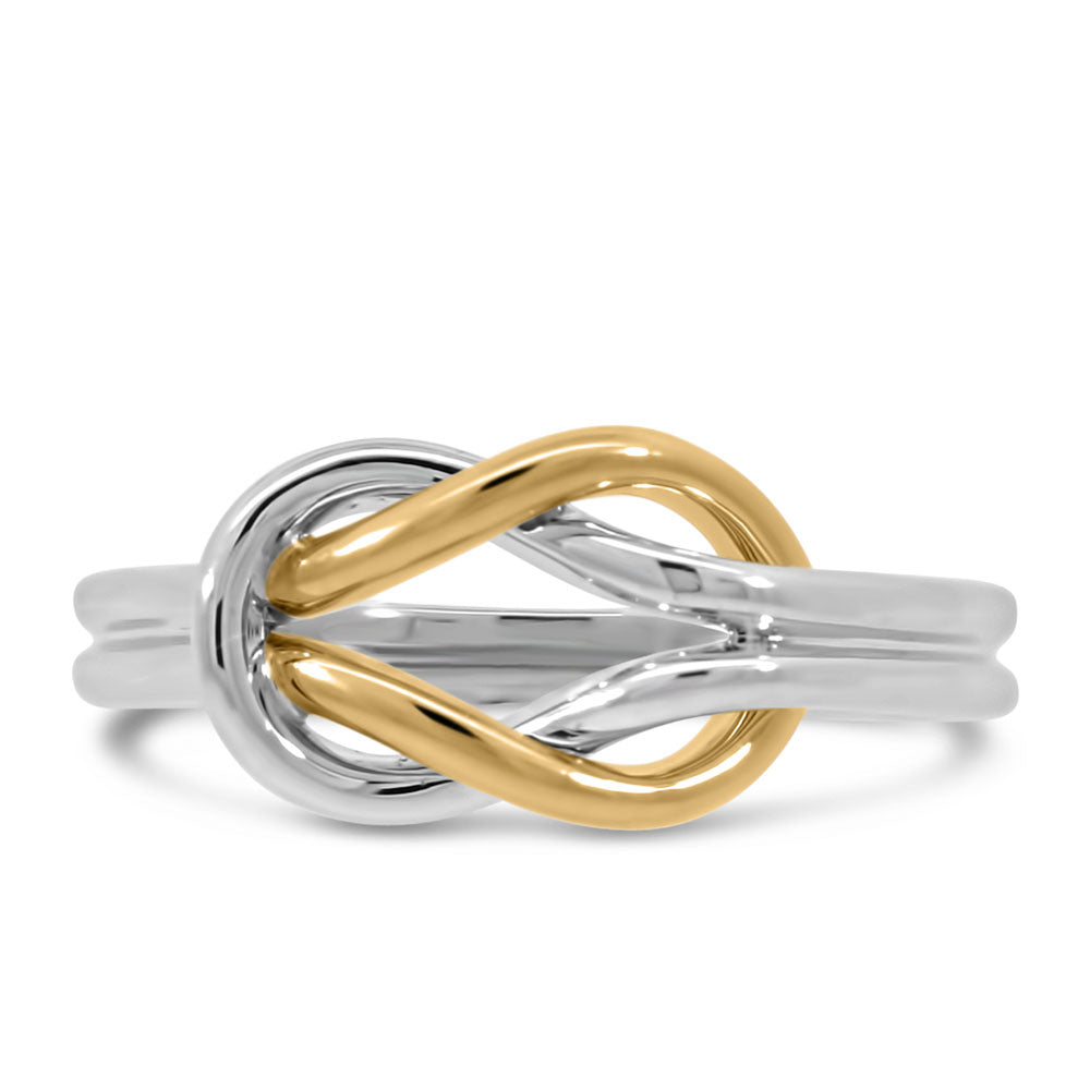 Knot Ring in 10KT Yellow and White Gold