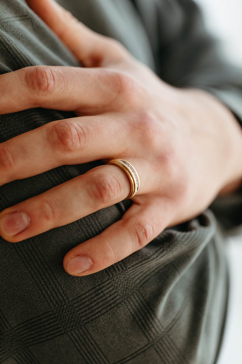 Mens Gold Diamond Ring