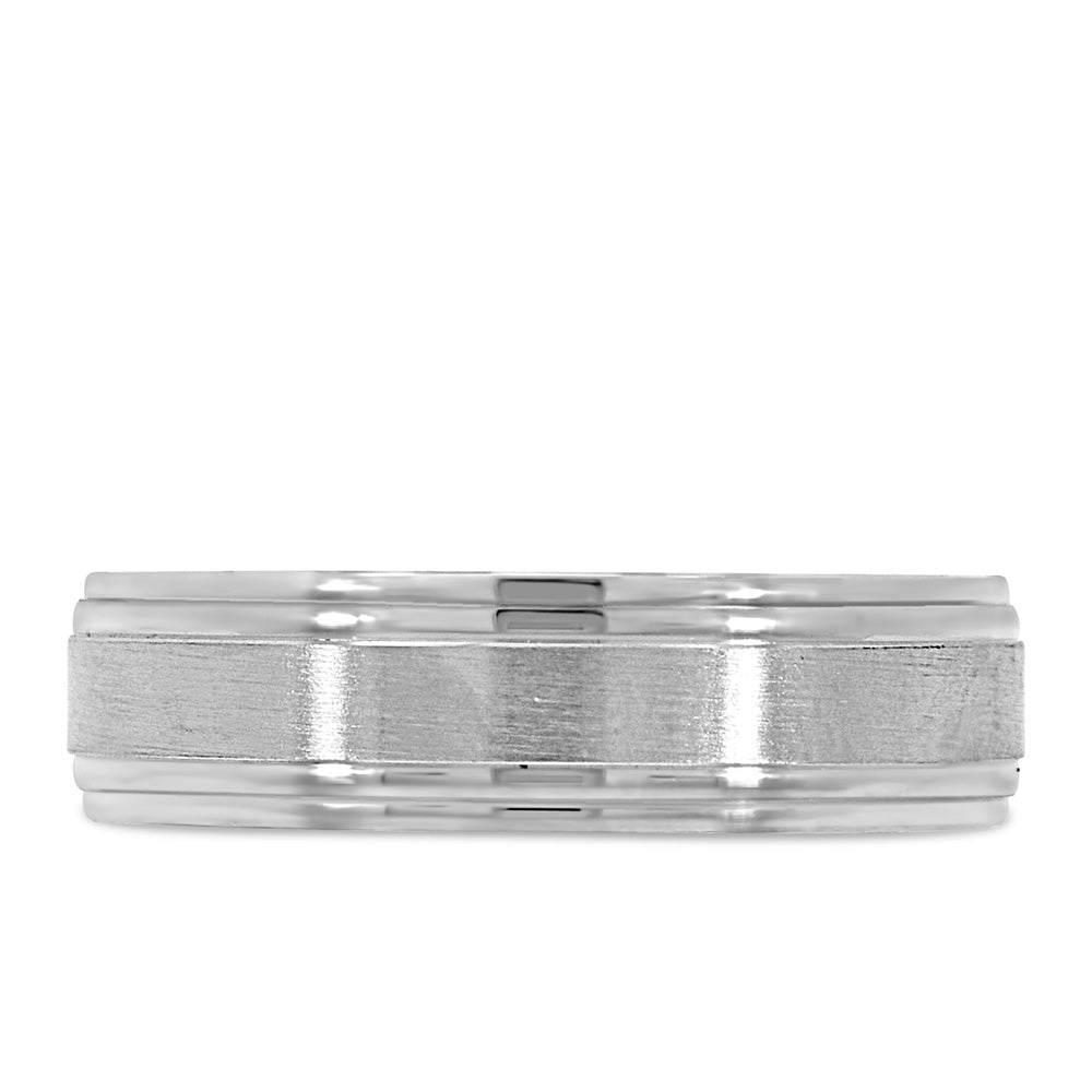 6MM Comfort Fit Wedding Band in Sterling Silver