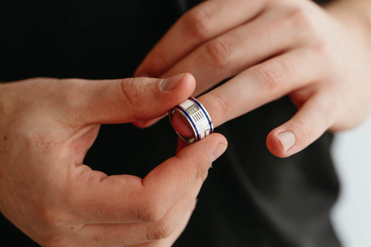 Mens Silver Star Wars Ring