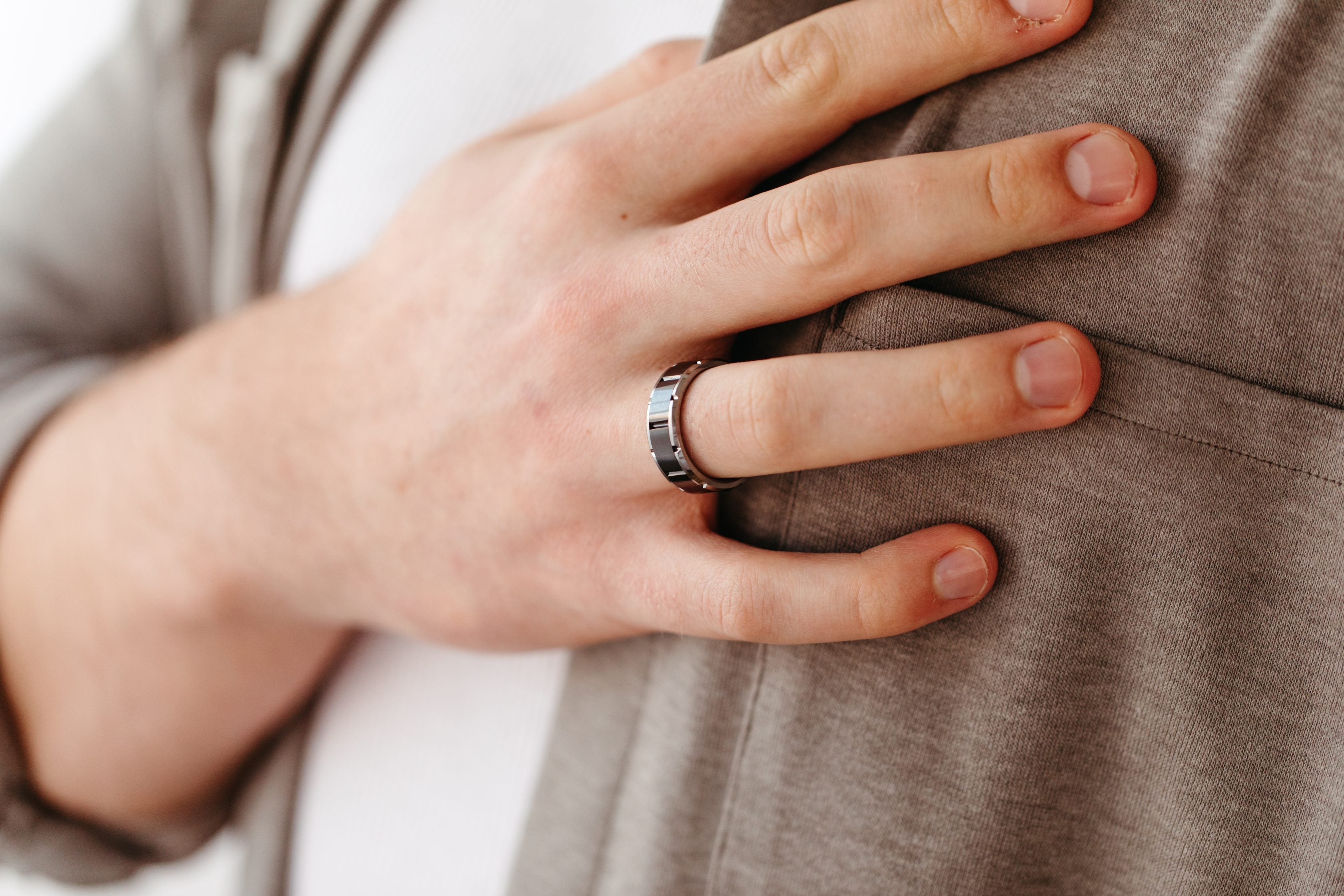8MM Comfort Fit Wedding Band in Tungsten